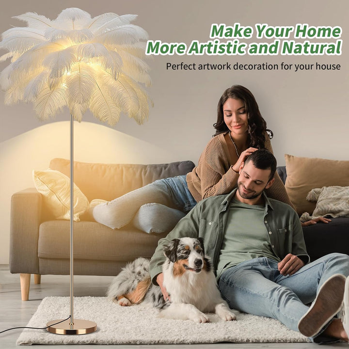 Modern Design Feather Lamp for Home Interior Living Room