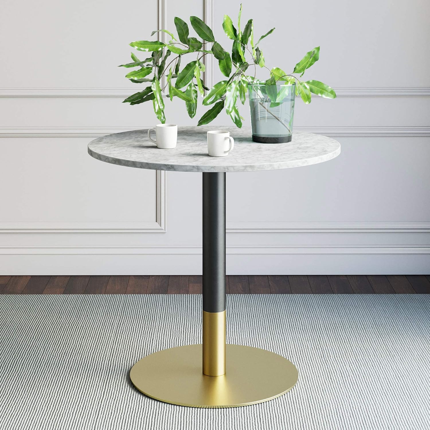 Marble Top Bistro New Mid-Century  Kitchen or Dining Table