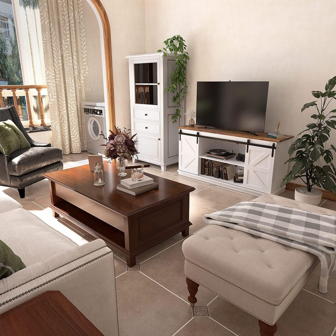 New TV Stand for 65 Inch TV with Storage Cabinets