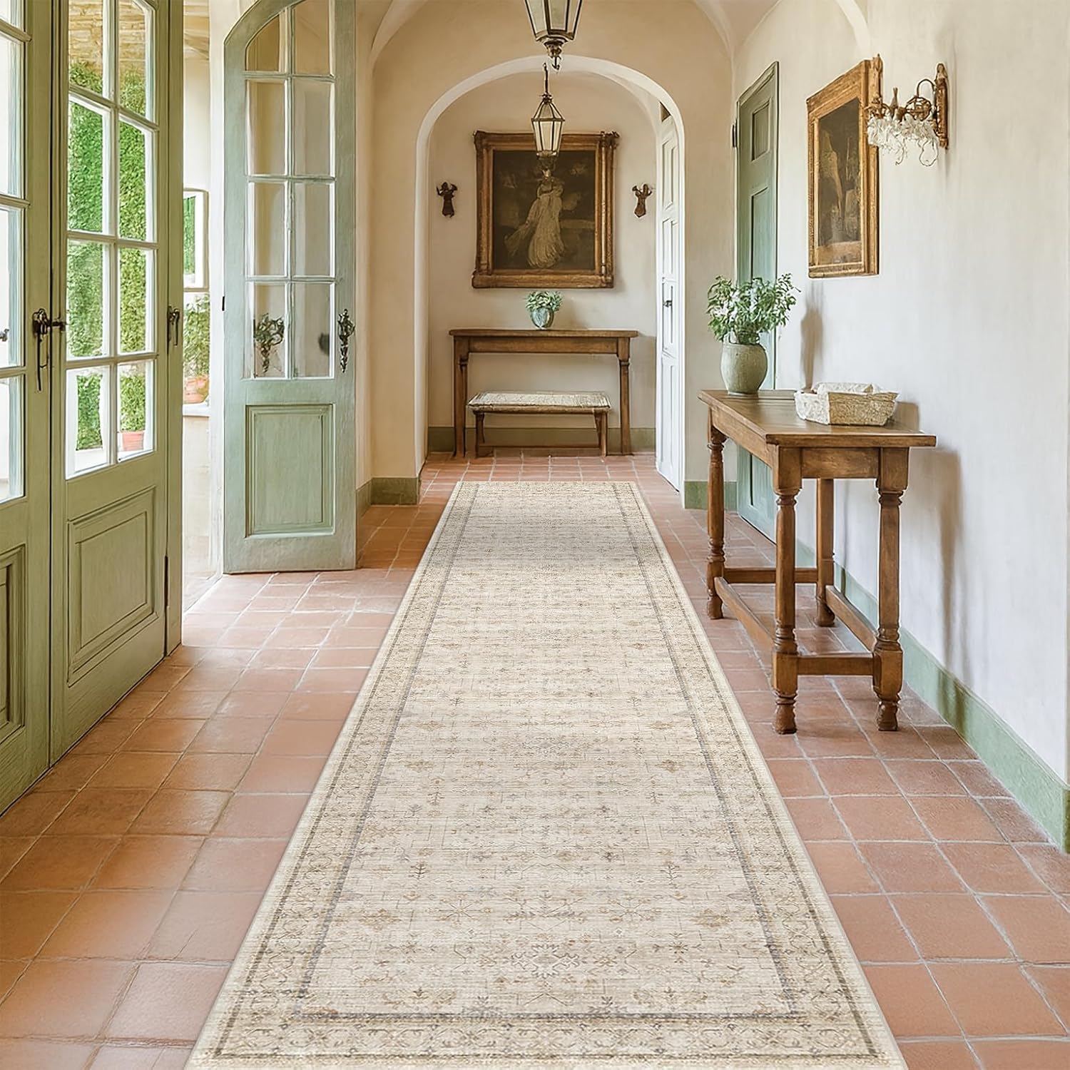 Modern Black Rug for Living Room - Washable Non-Slip & Stain Resistance