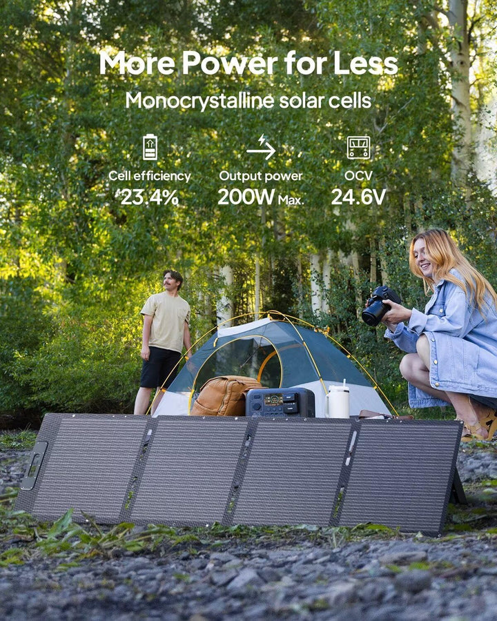 200W Solar Panel for Solar Generator Foldablewith Adjustable Kickstands