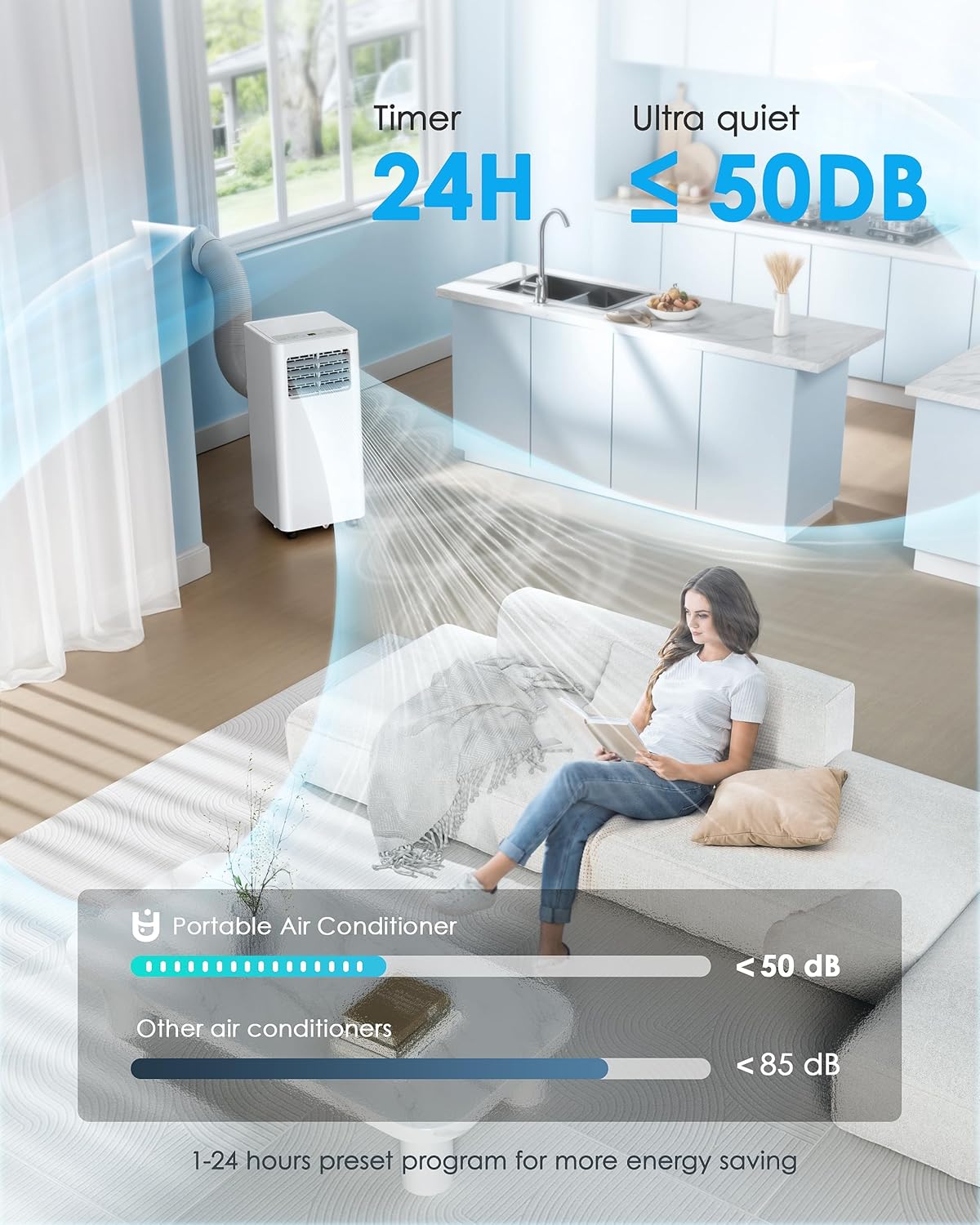 Modern Home Smart Portable Air Conditioner – Powerful Cooling, Energy Efficient & Compact Comfort