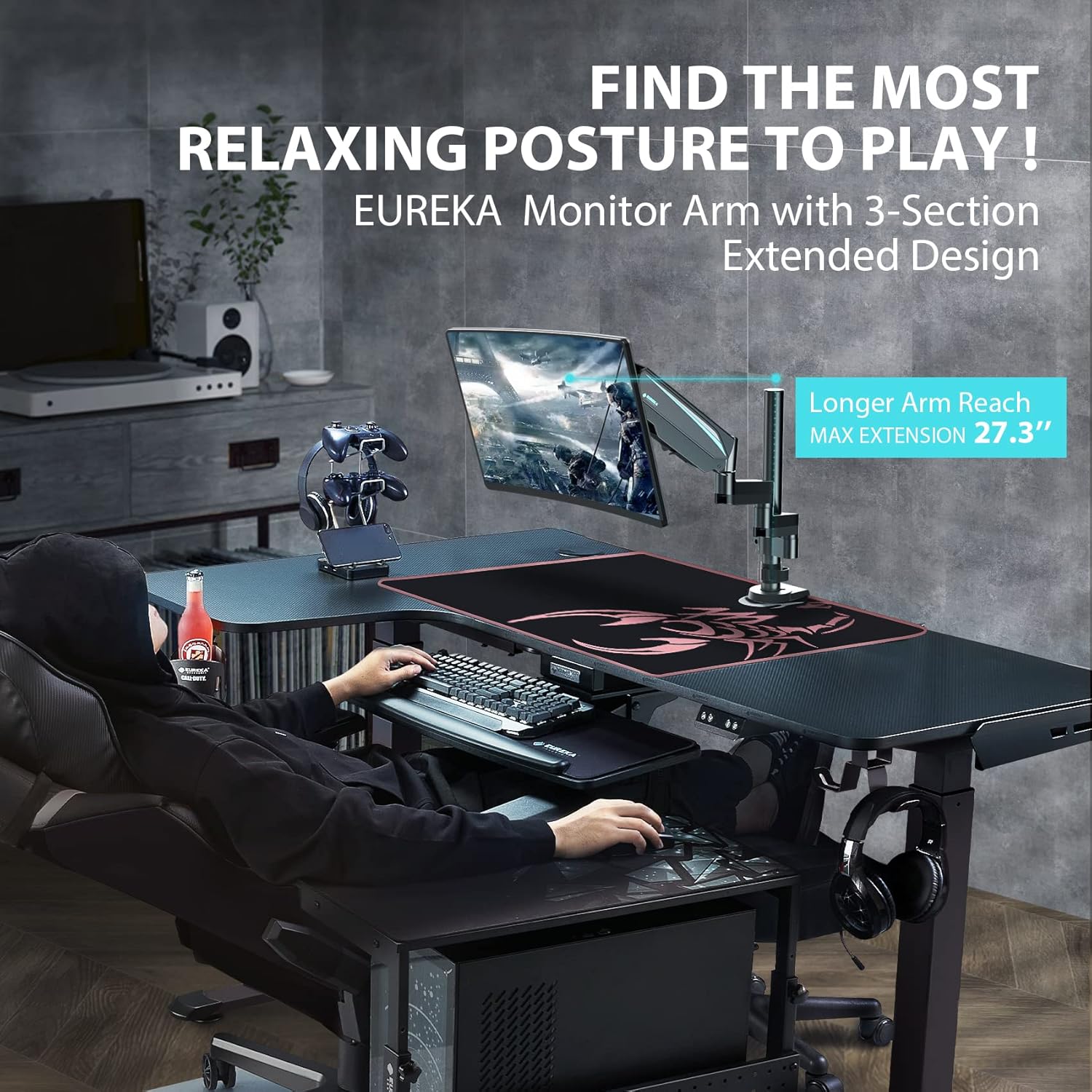 New Adjustable Spring Monitor Desk Mount – 13–32” LCD Screen Arm