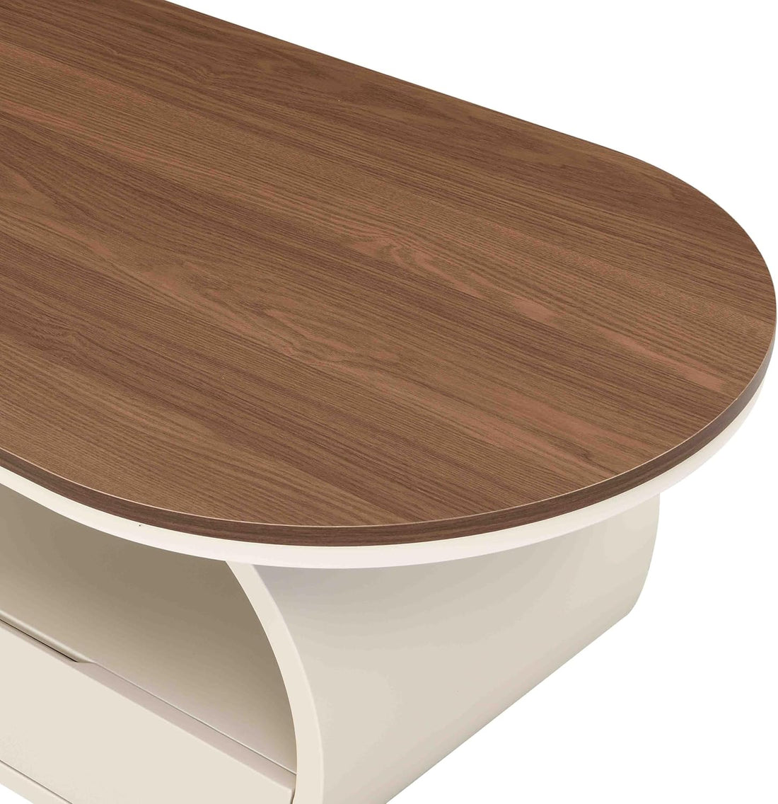 New Antique Luxury Oval Coffee Table with Storage 