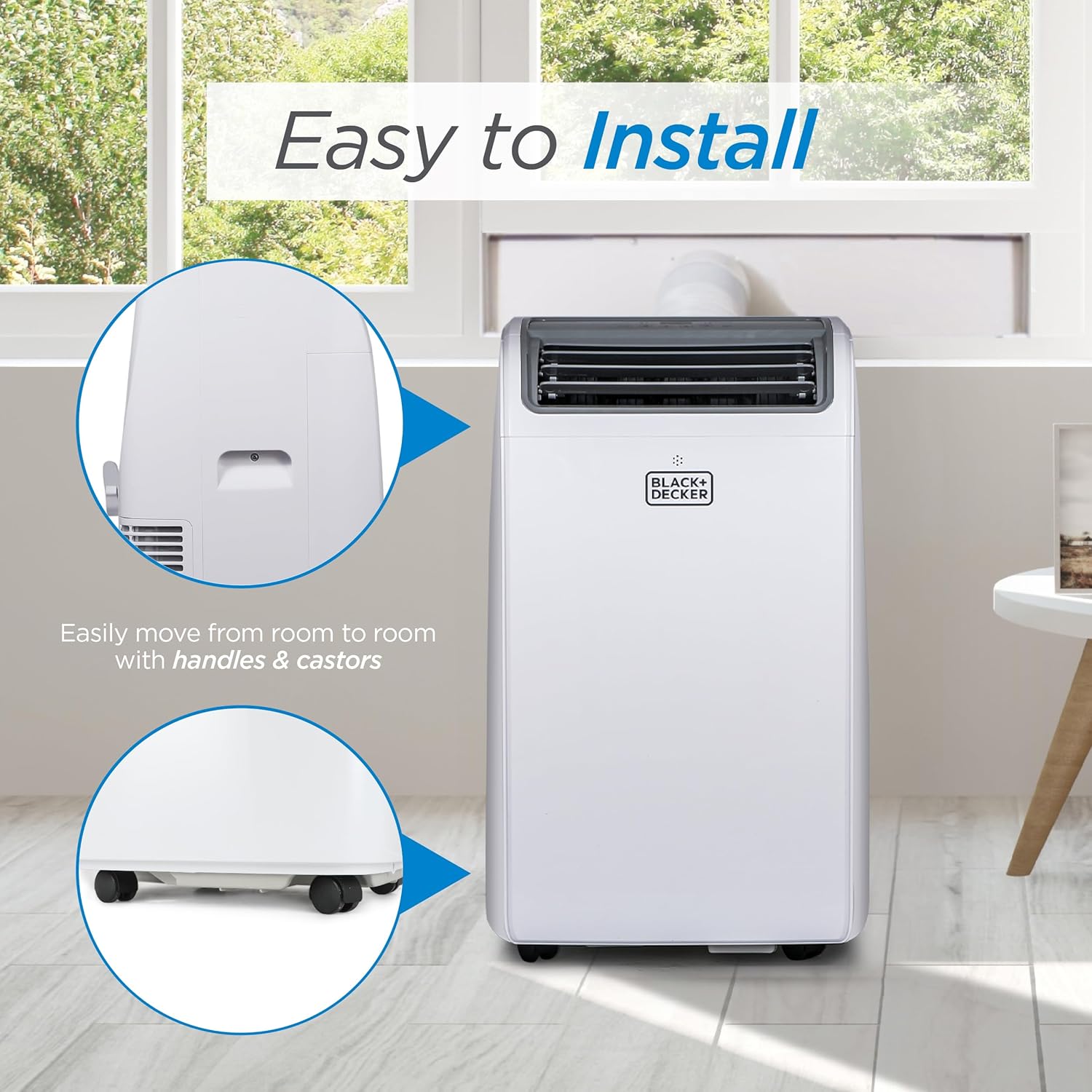 New Smart 4 in 1 Portable Air Conditioner Cooling - Heating for Rooms up to 700 Sq. Ft with Follow Me Remote