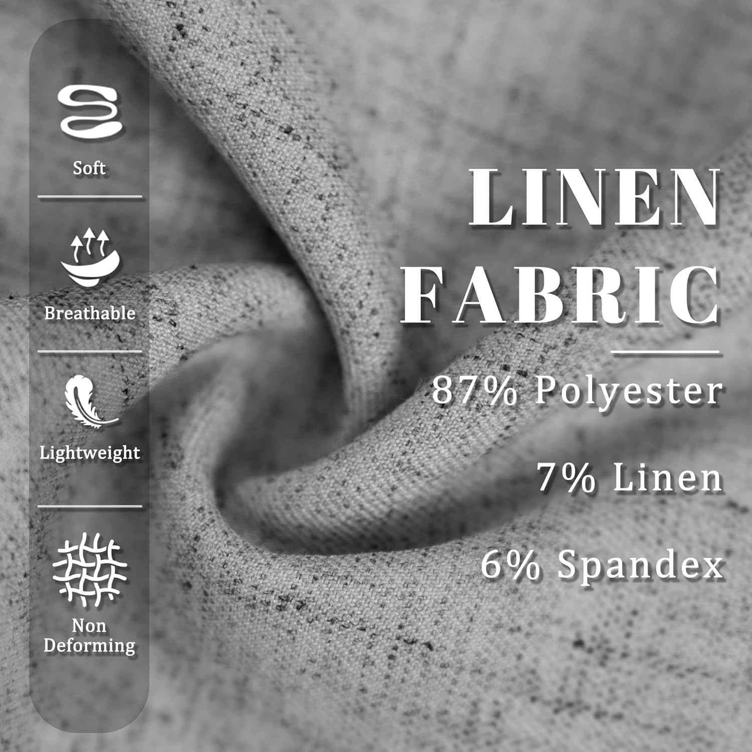 Mens Linen Casual Dress Pants Work Office Trousers