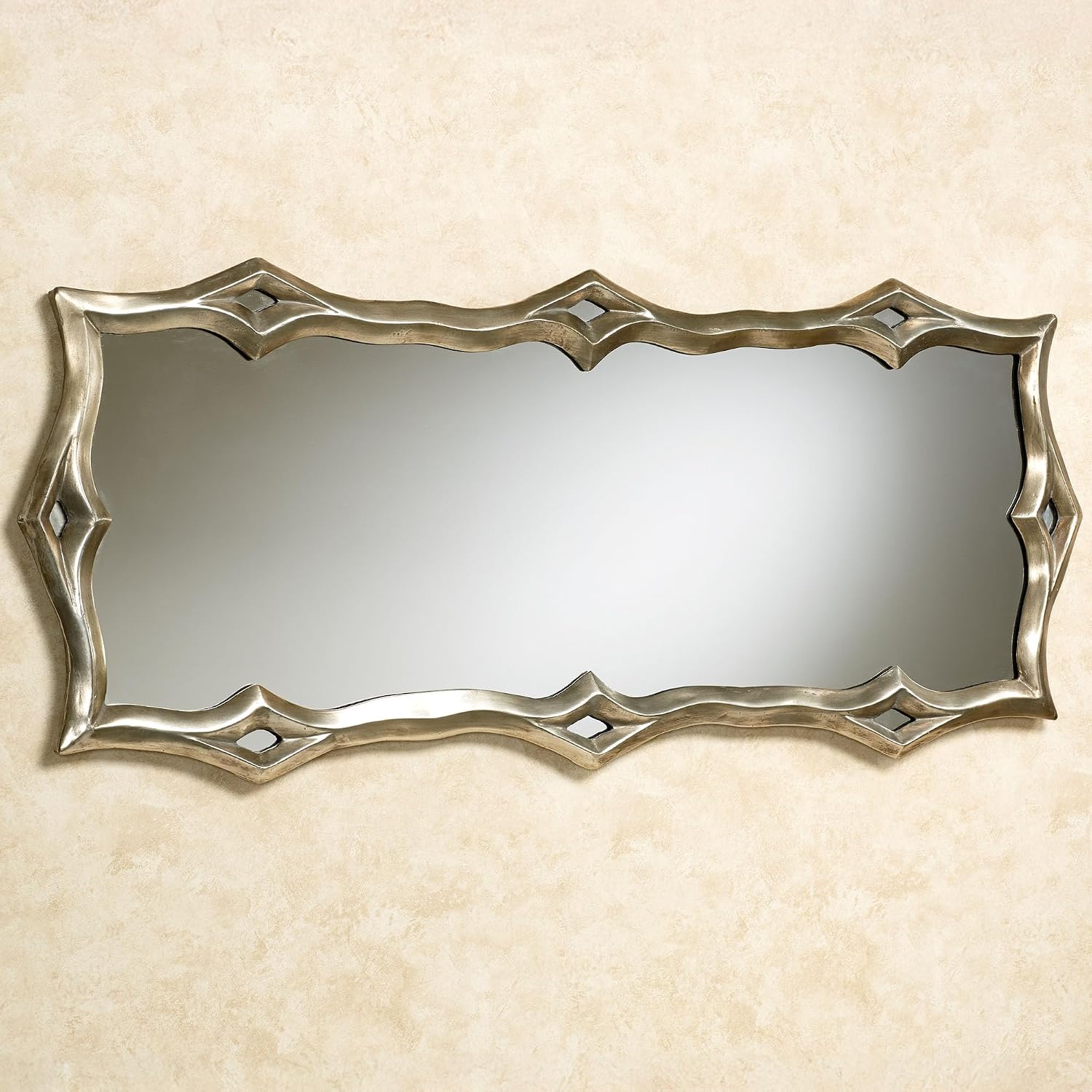 Metallic Gold Acanthus Leaf Scrollwork Wall Mirror – Traditional Ornate Frame