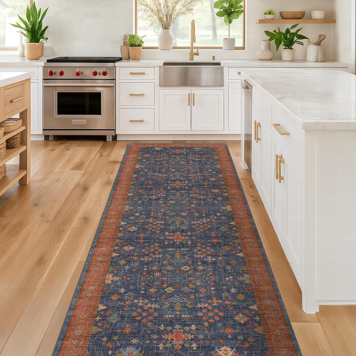 Modern Black Rug for Living Room - Washable Non-Slip & Stain Resistance