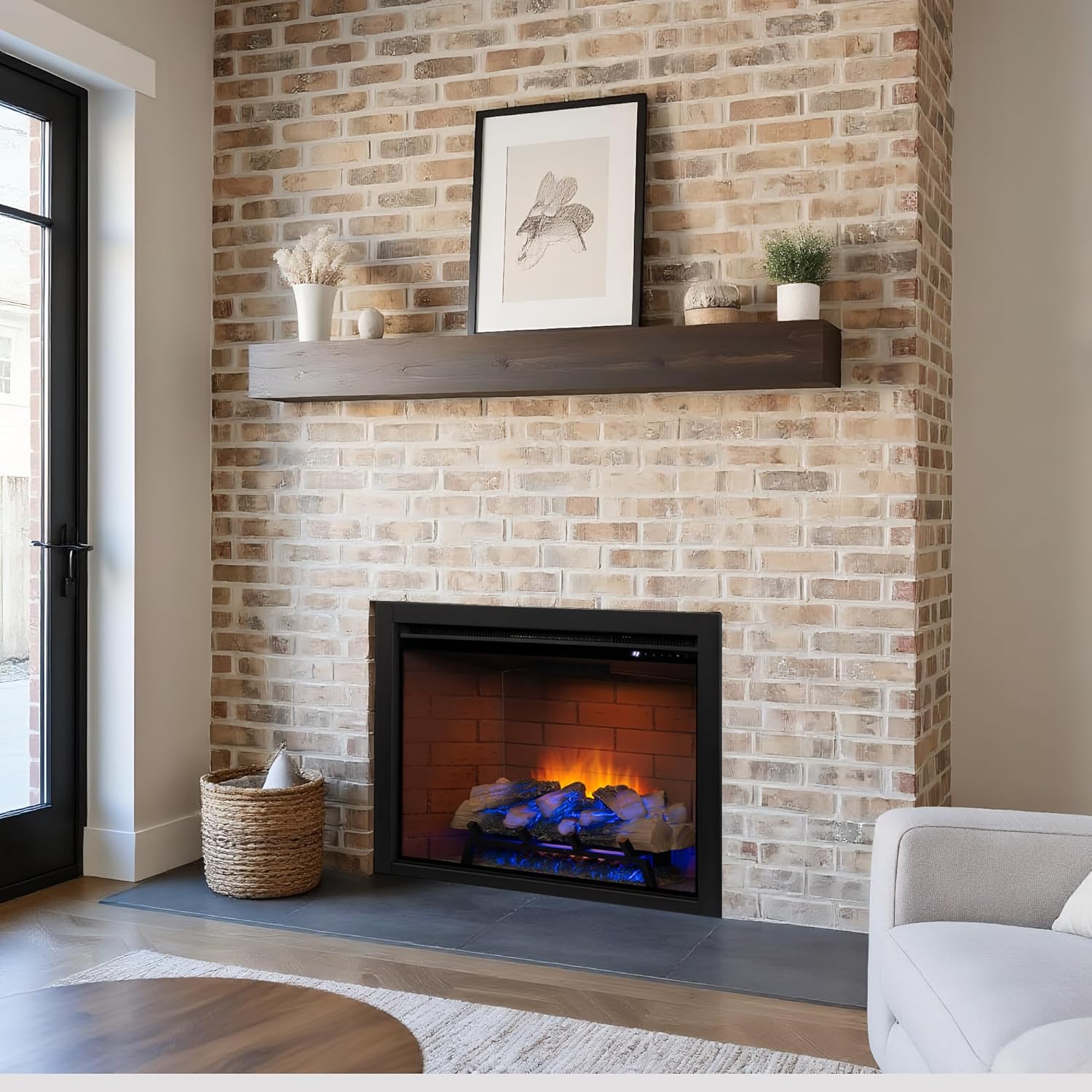 Remote control Electric Fireplace Light,with Fire Crackling Sound