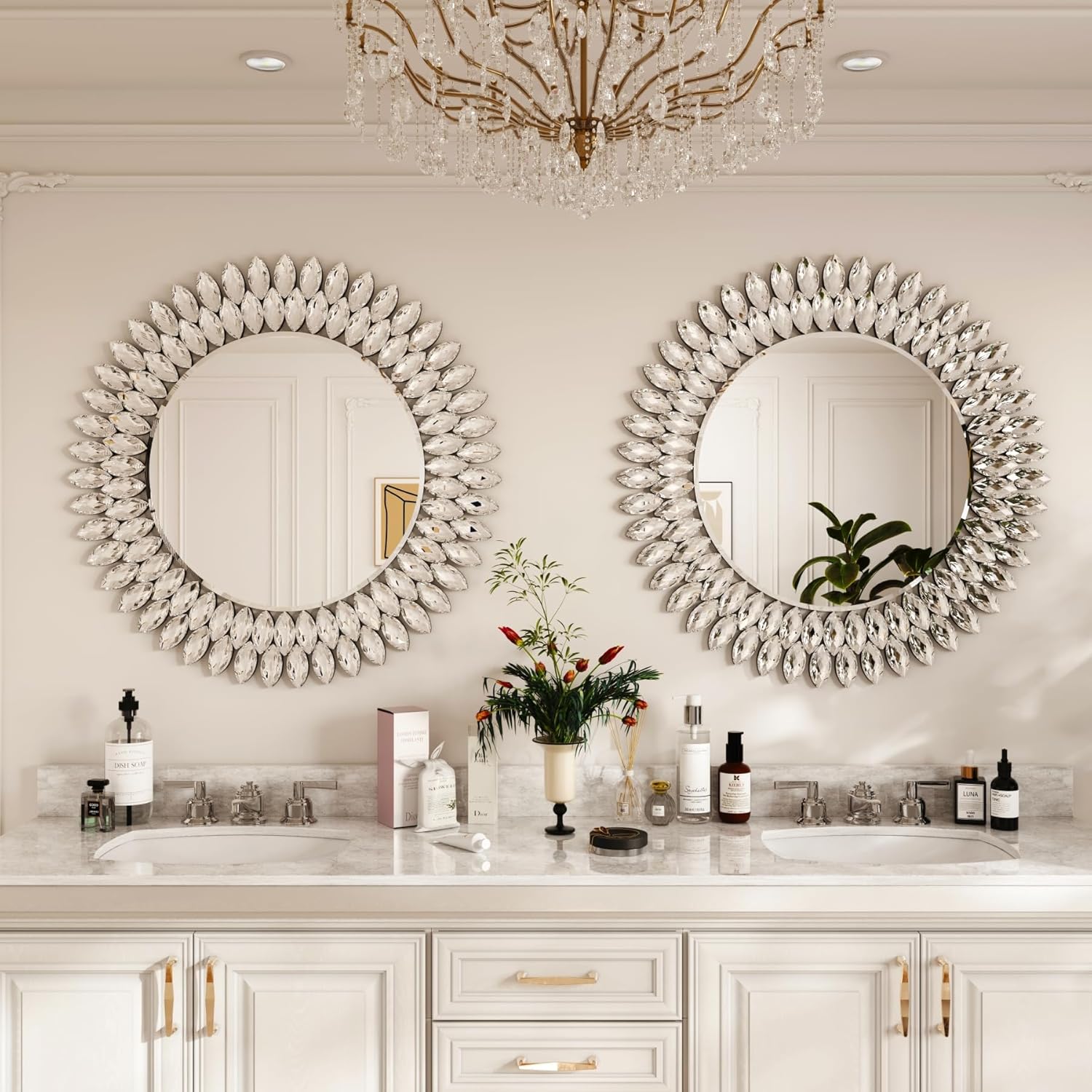 New Jeweled Decorative 26" Inch Luxury Vanity Mirror 