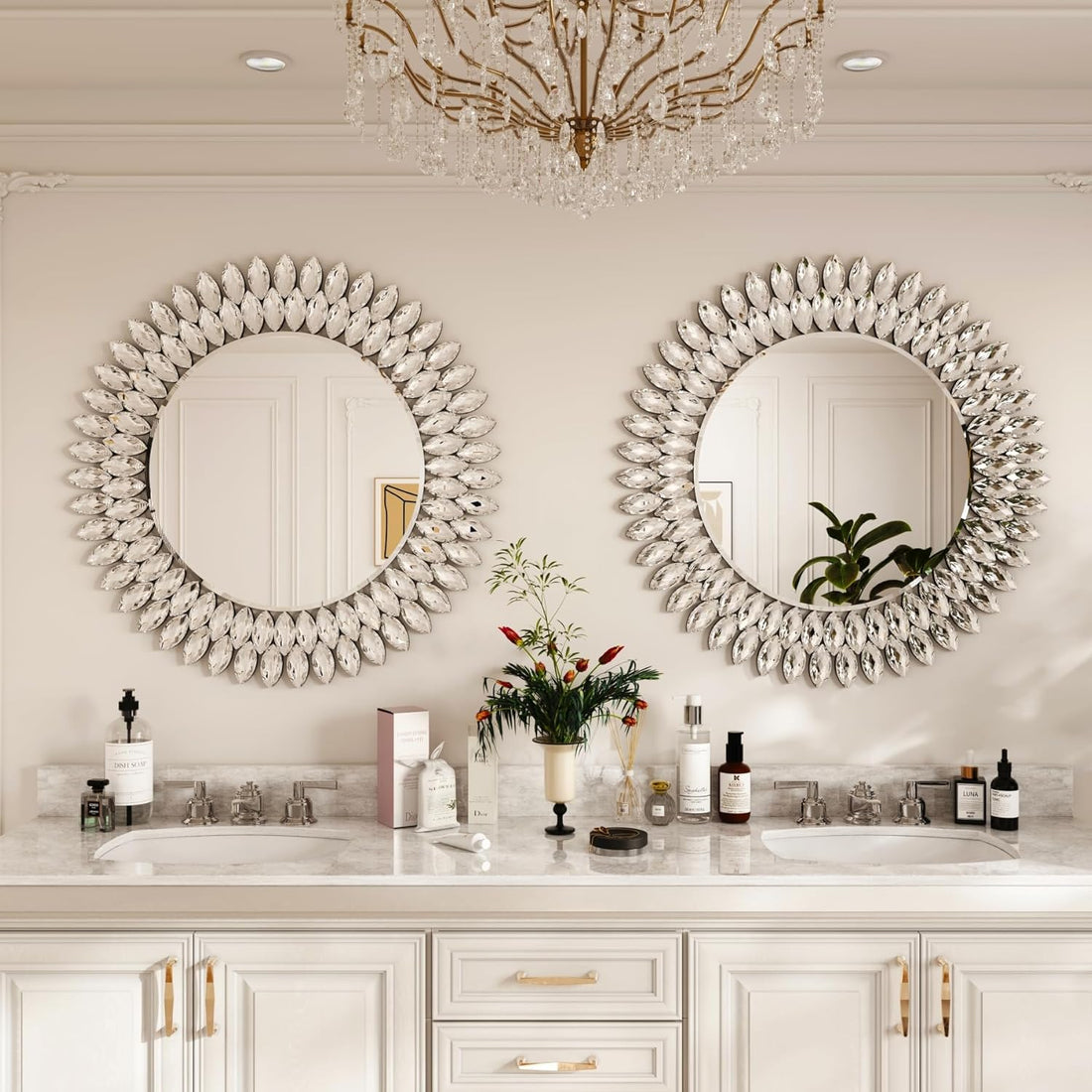 New Jeweled Decorative 26" Inch Luxury Vanity Mirror 