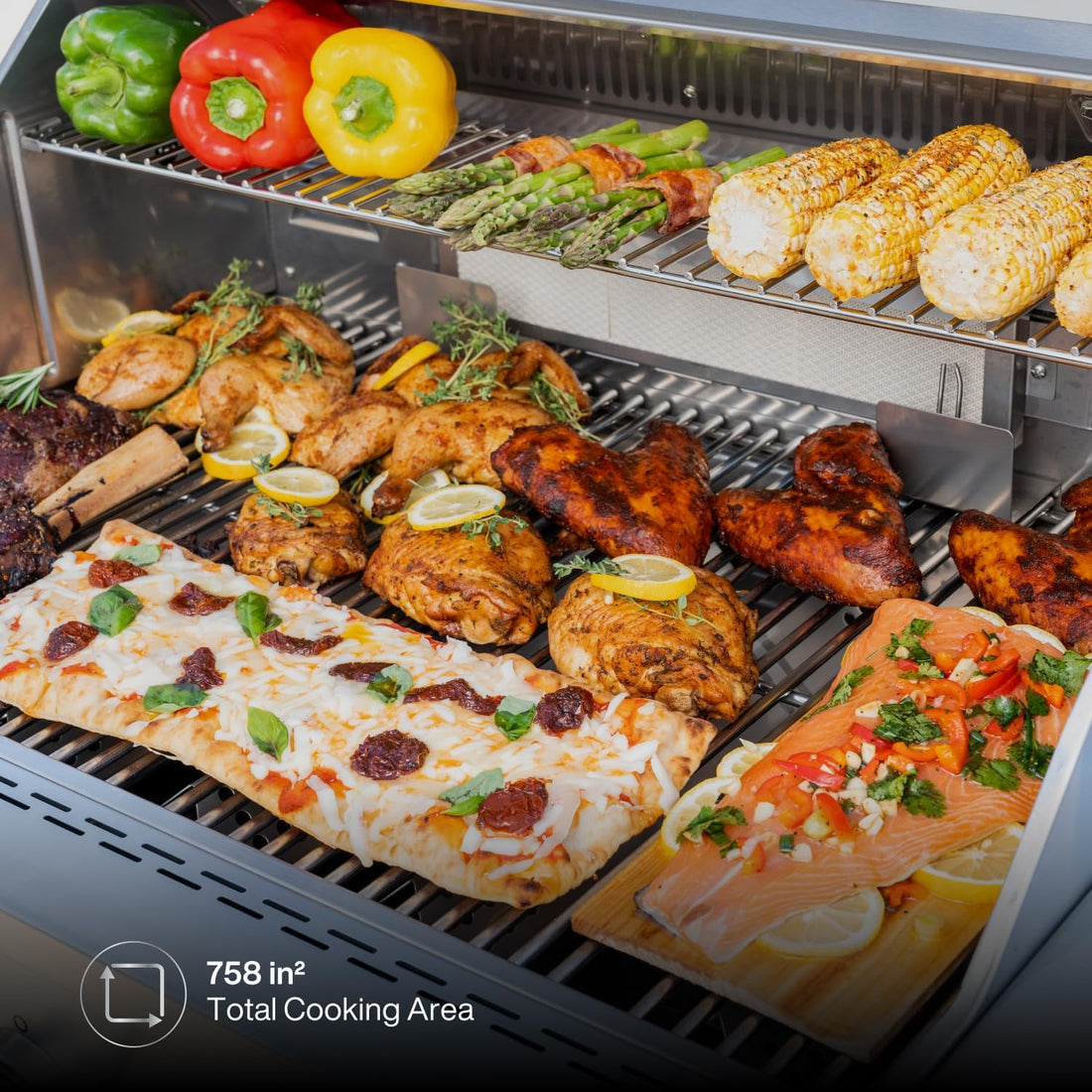 New Smart 5 Burner Built in Gas Barbeque Grill 