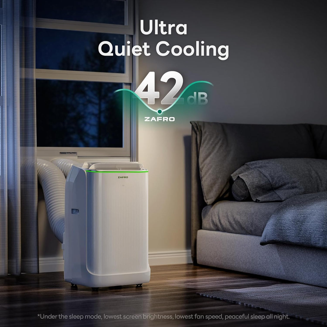 Smart Inverter Portable Air Conditioners, 14000 BTU (10000 BTU SACC) Dual Hose Portable AC Unit with Energy Saving/Ultra Quiet(42Db)/Drainage-Free Cooling/App/Remote for Multi-Scenario Use