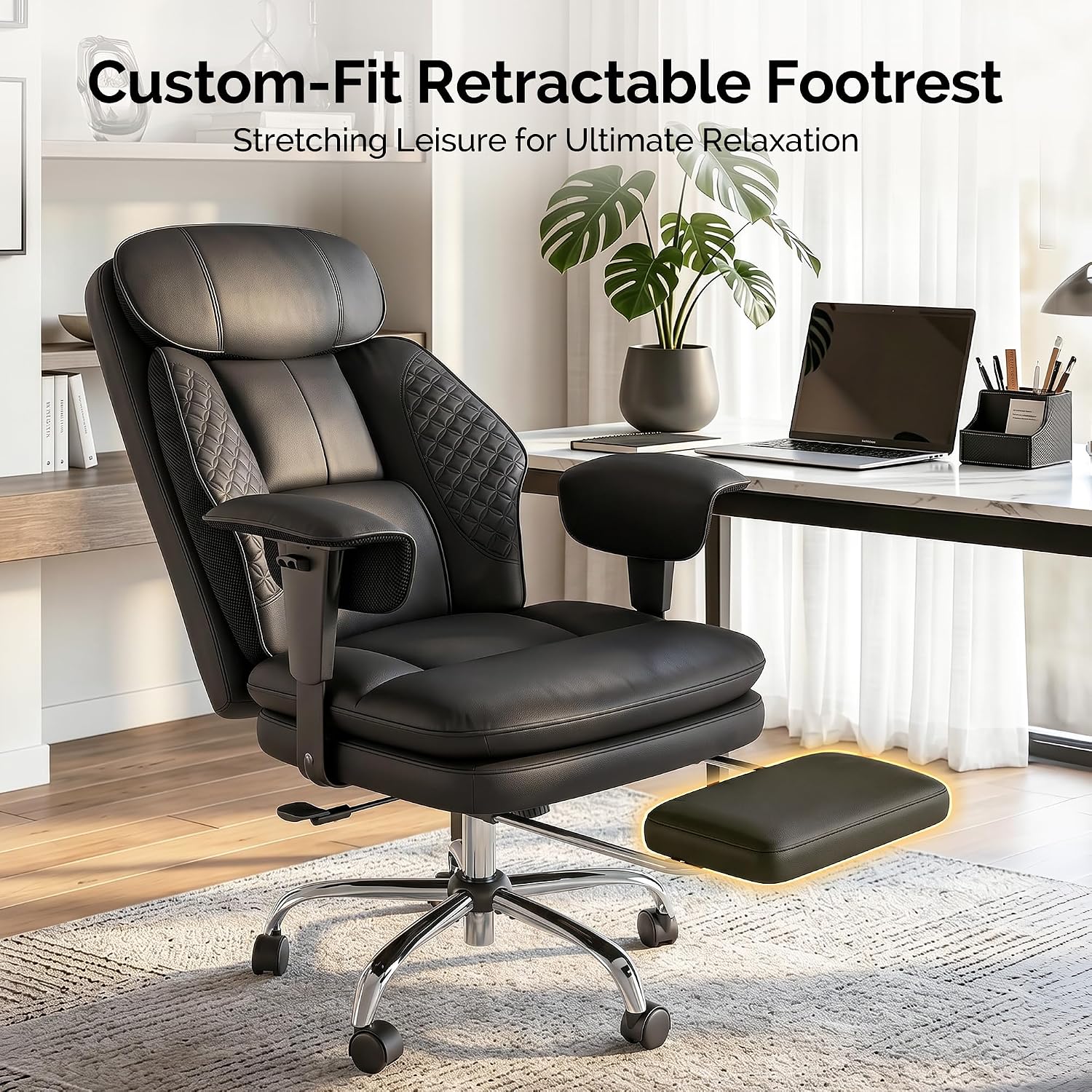 Premium High Back Leather Executive Office Gaming Chair