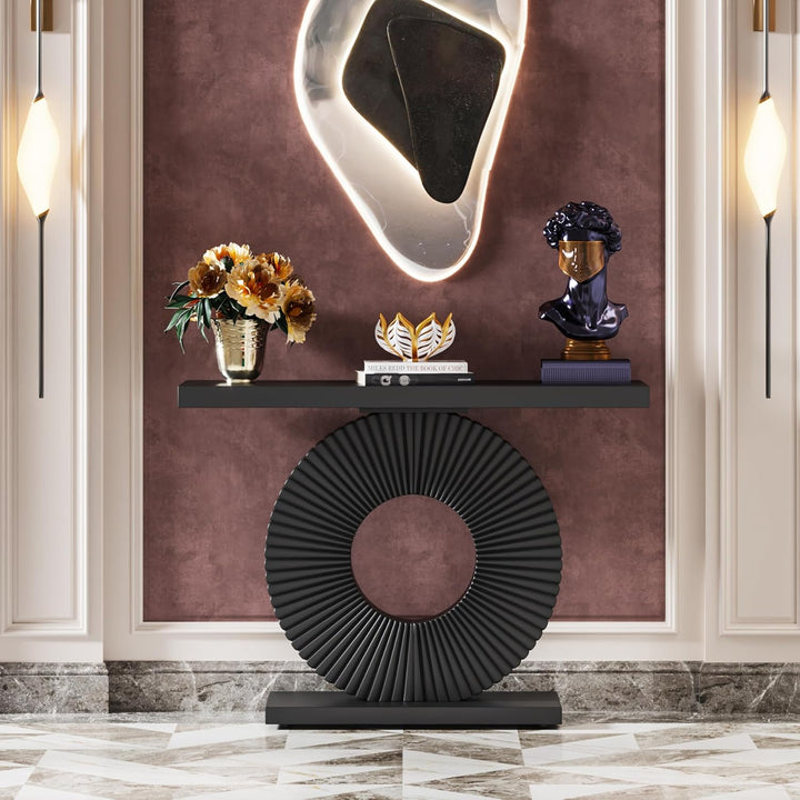 Elite Console with Geometric Base Design Home Entrance