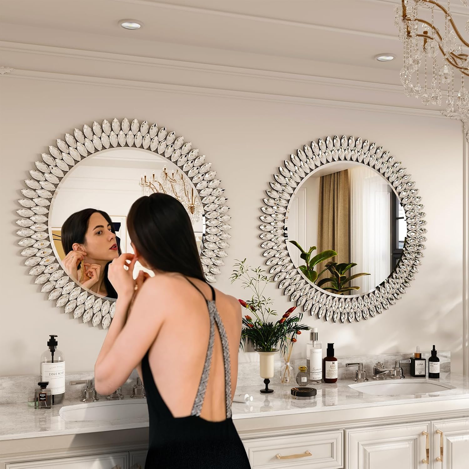 New Jeweled Decorative 26" Inch Luxury Vanity Mirror 