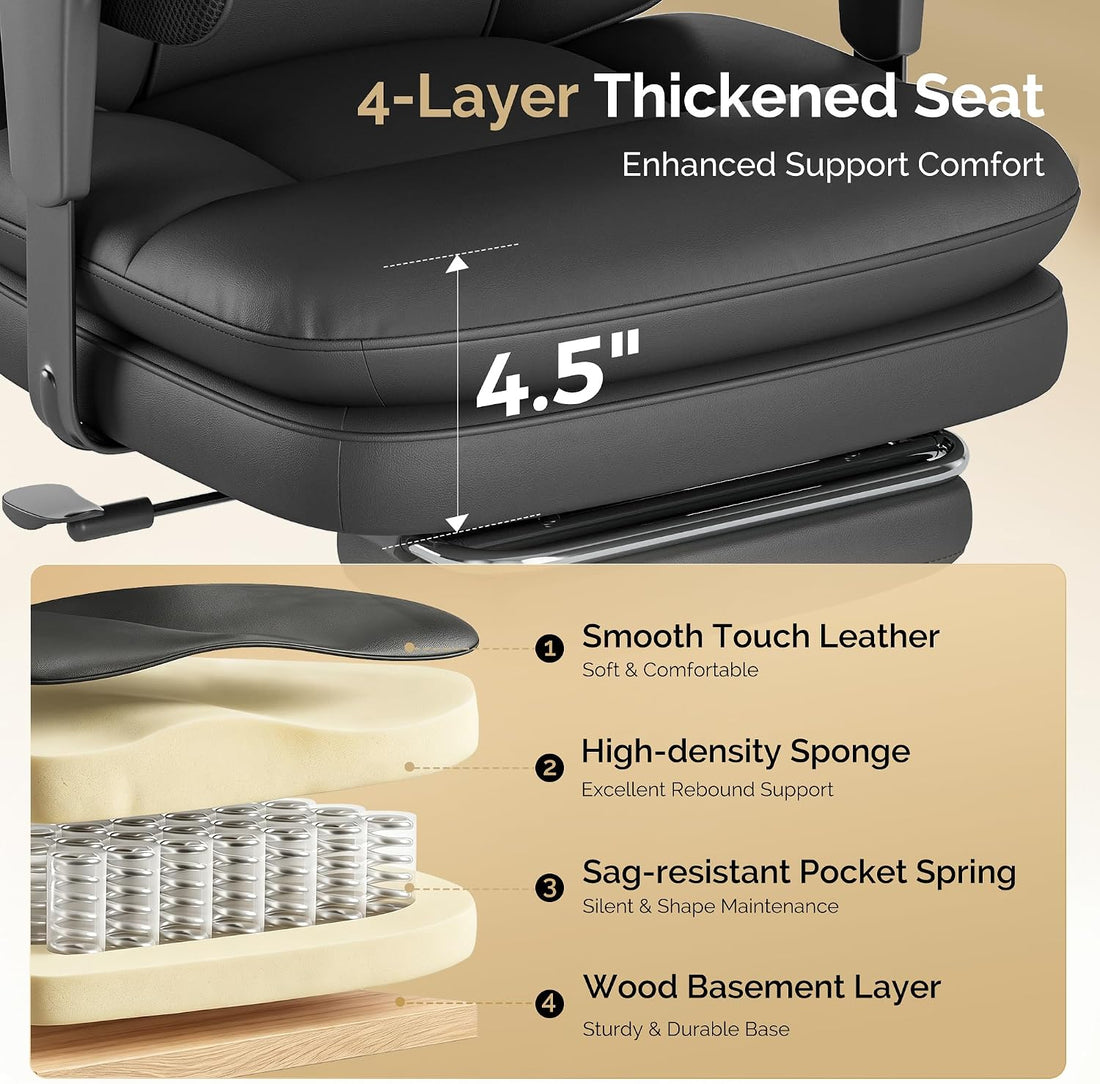 Premium High Back Leather Executive Office Gaming Chair