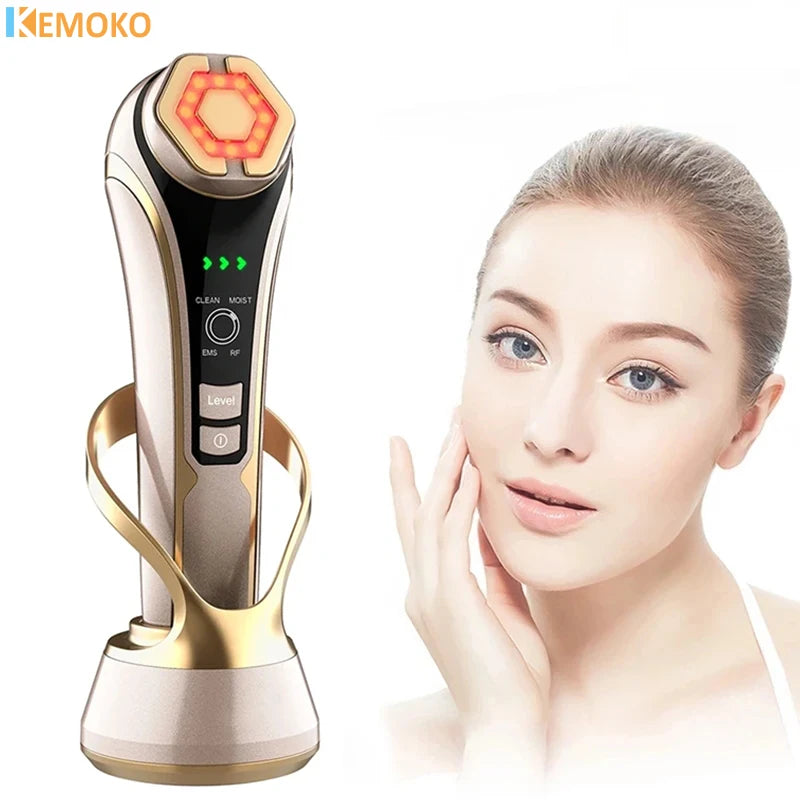 Face Lift Devices EMS Pulse Vibration and Firming Rejuvenation Beauty Device Hot Compress Whitening anti Aging Face Beauty Care