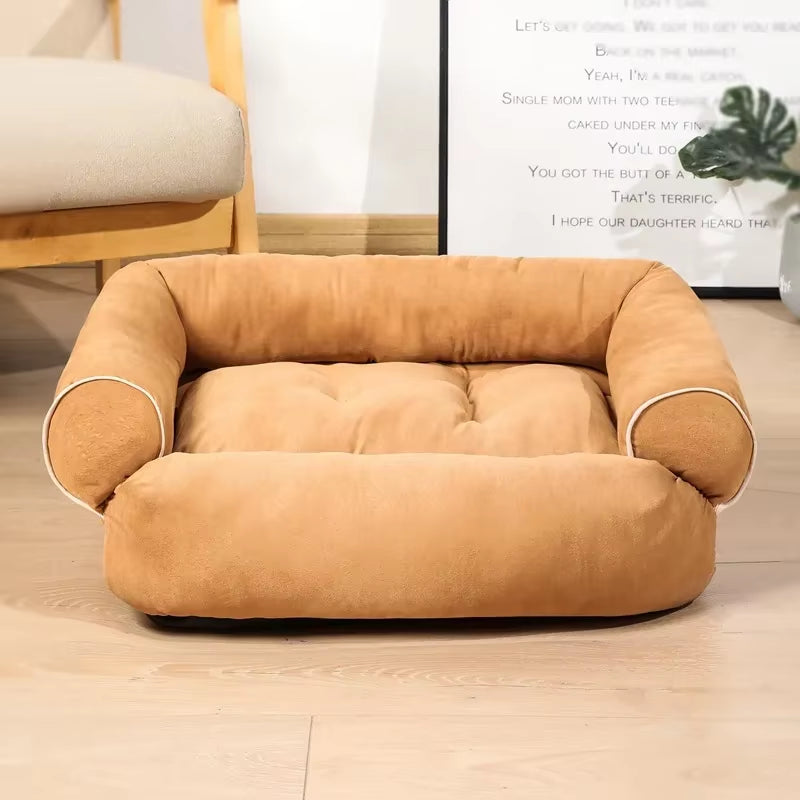 Super Soft Rectangle Dog Bed with Anti-Slip Bottom – Thick, Warm Sofa-Style Pet Mattress