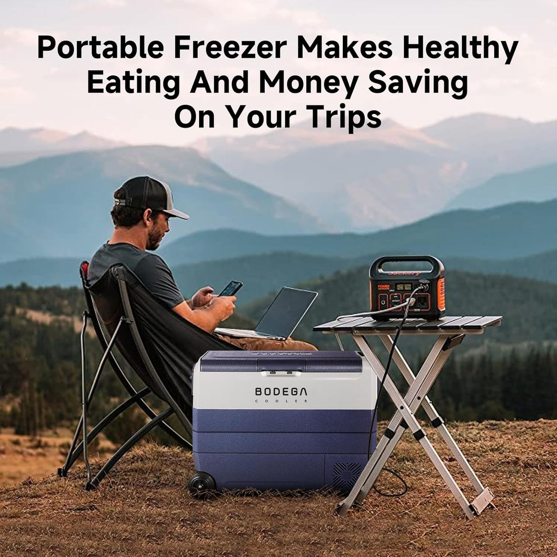 COOLER 12 Volt Car Refrigerator,64 Quart Portable Fridge Cooler APP Control,-4℉-68℉ 60L Dual Zone Car Freezer Cooler, 12/24V DC and 100-240V AC for Camping,Travel,Rv,Boat,Van,Road Trip