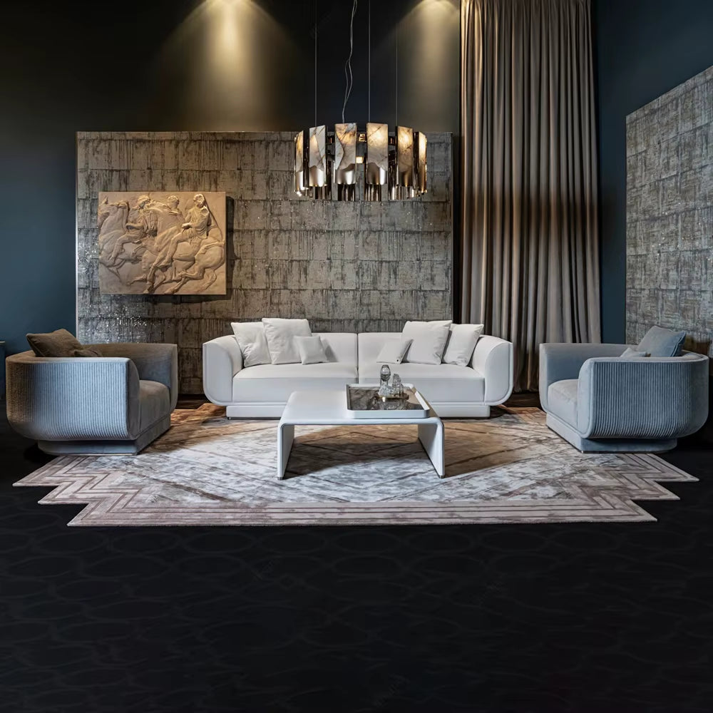 New Villa Style Velvet Luxury Home Sofa Set 