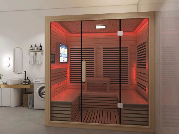 New Large Size Wooden Indoor Dry Infrared Sauna