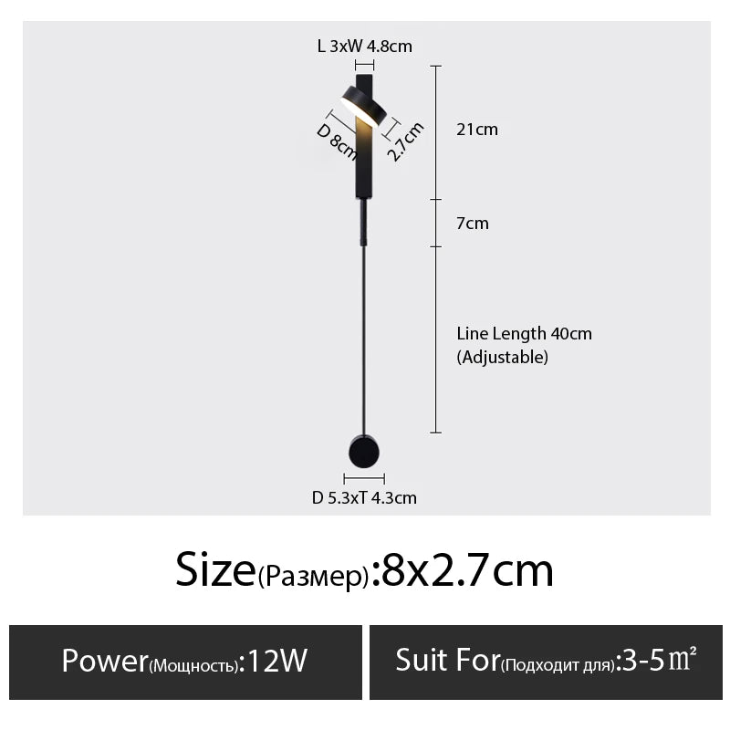 Luxe Wall Lamp Bedroom Bedside Wall Light Aisle Lamps