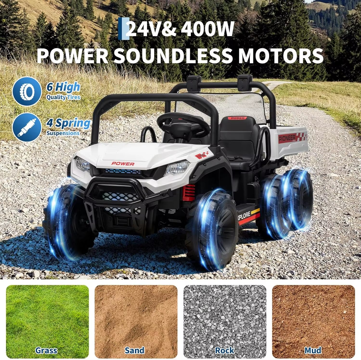 New 24V 4WD Electric Kids Car with Parent Remote Control