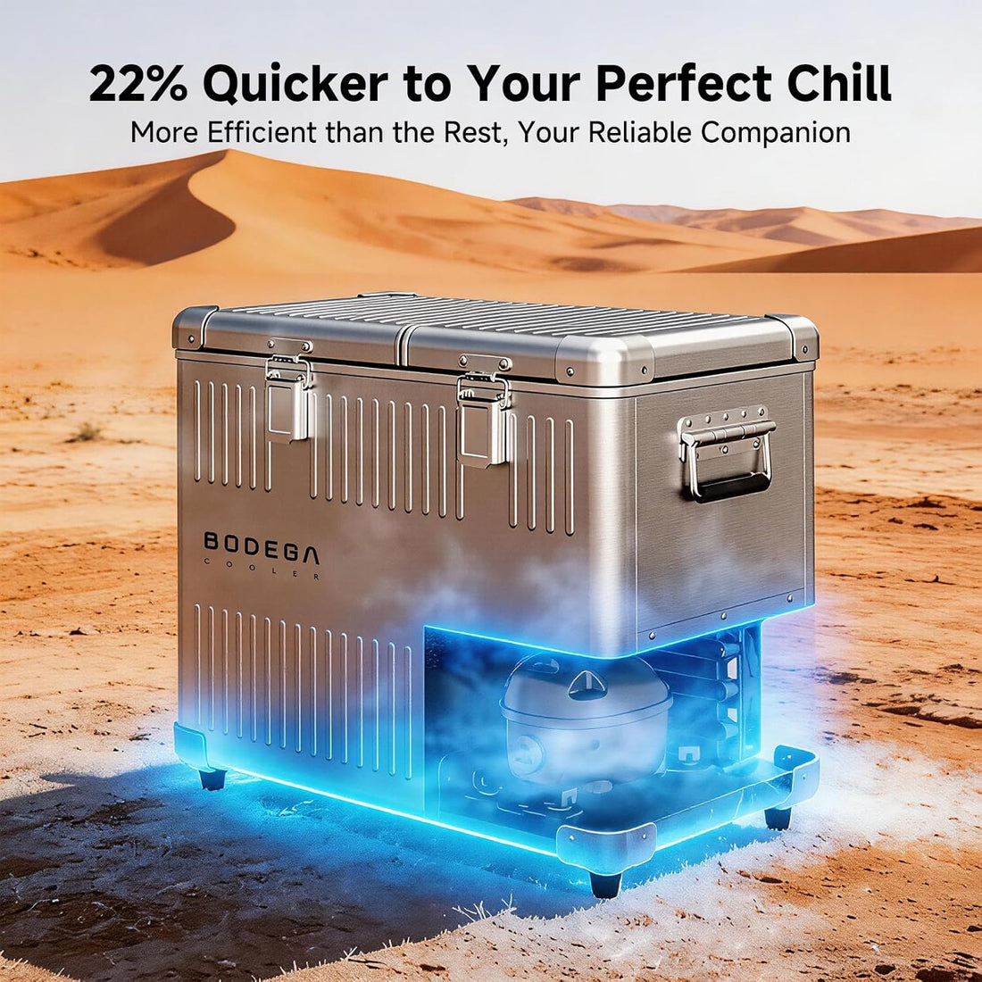 53 Quart (50L) Portable Car Refrigerator, 12V Dual Zone Car Fridge Freezer, Lightweight Aluminum Electric Cooler with Compressor, -4°F to 68°F, DC/AC for Truck, RV, Camping, Van, Home Use