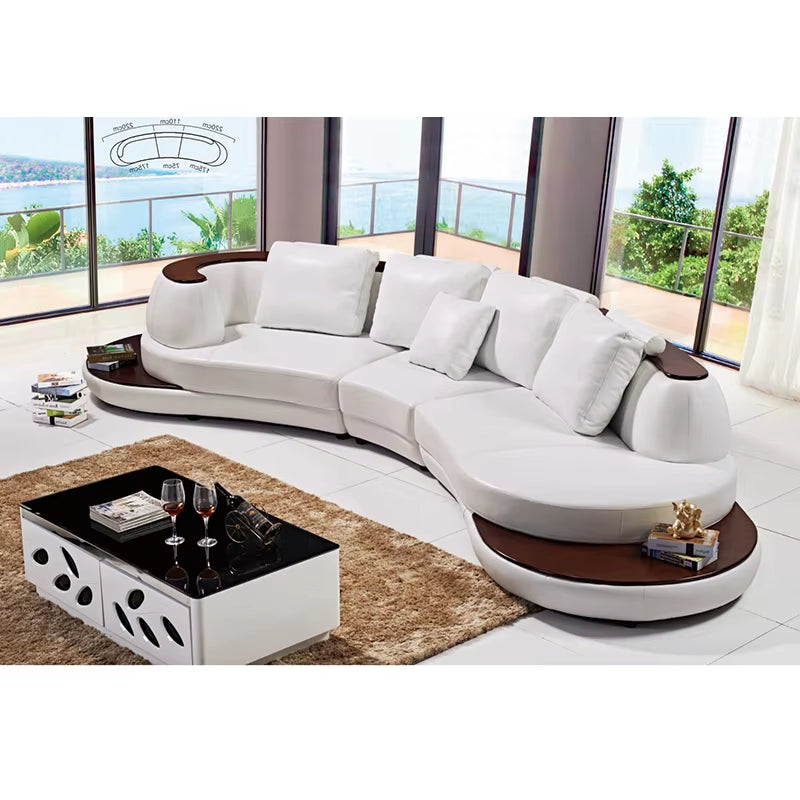 Italian Design Luxury Long Lounge Couch Corner Leather Sofa Set Living Room Furniture Modular Modern Design Sectional Sofa