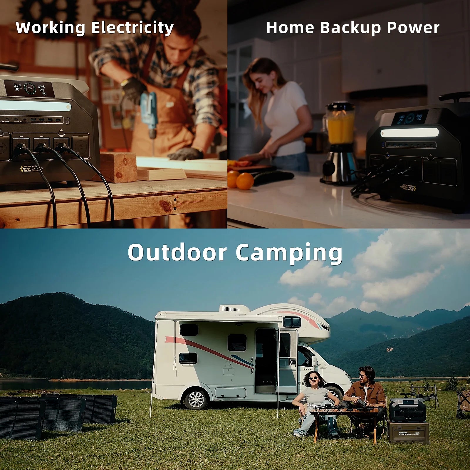 P3200 Solar Generator, 1 Hour Fast Charging, EPS,APP Control Features