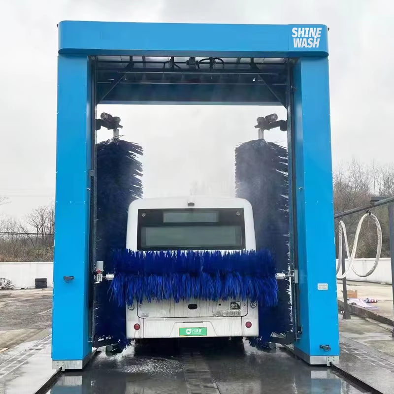 Electric Heavy Duty Bus Truck Wash Machine with 3 Brushes Automatic Car Wash Equipment High Capacity Galvanized Steel