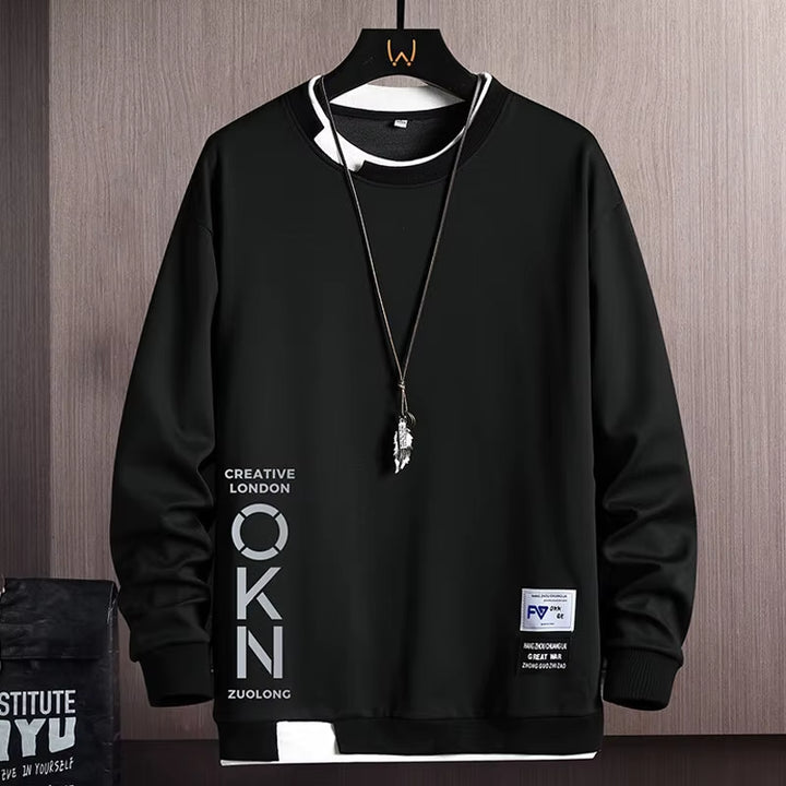 Sweatshirt Men Casual O Neck Pullover Long Sleeve Fall Streetwear Male Sportswear Hoodies Autumn New Men'S Clothing Top