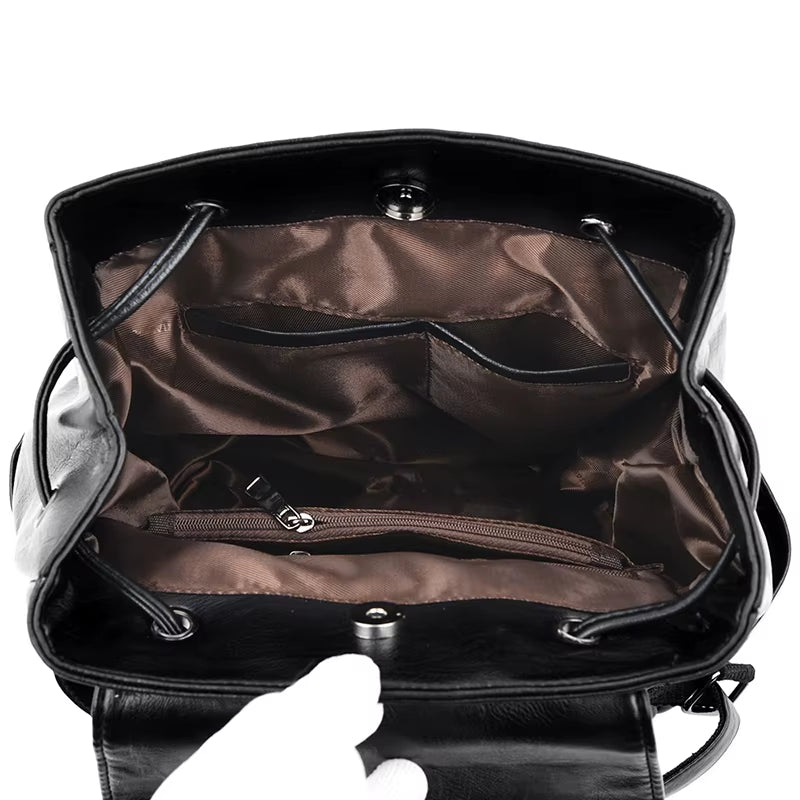 Anti Theft Backpack Women Shoulder Bag Famous Brand Leather Backpacks for Girls Large Capacity School Bags Ladies Back Pack