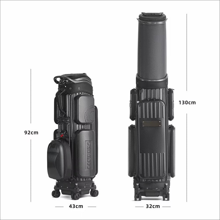 New Air Travel Hardshell Golf Bag with Retractable Protection Top Cover
