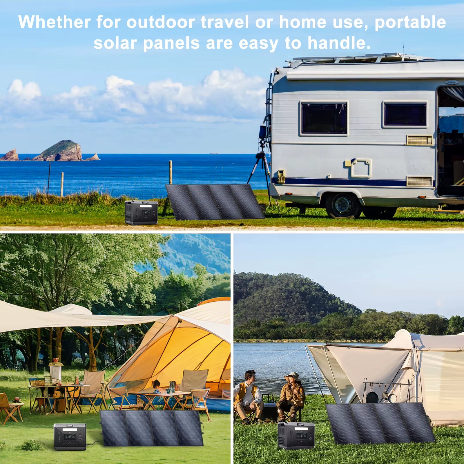 New LCD Display Electric Power Station  400W Emergency Solar Kit 