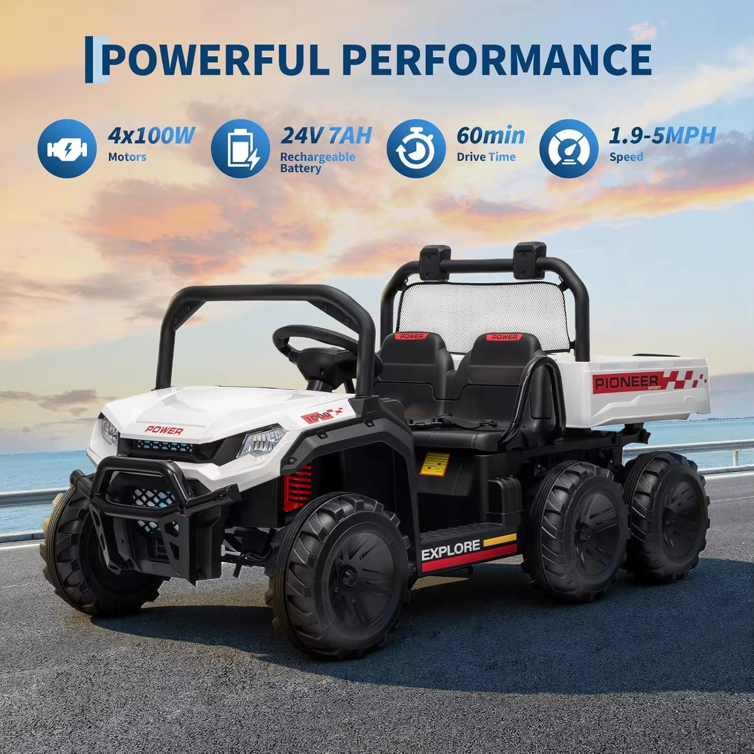 New 24V 4WD Electric Kids Car with Parent Remote Control