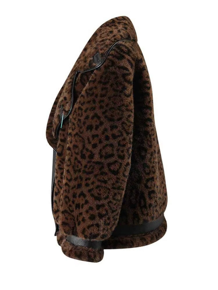 New Leopard Print Double Side Women Jacket