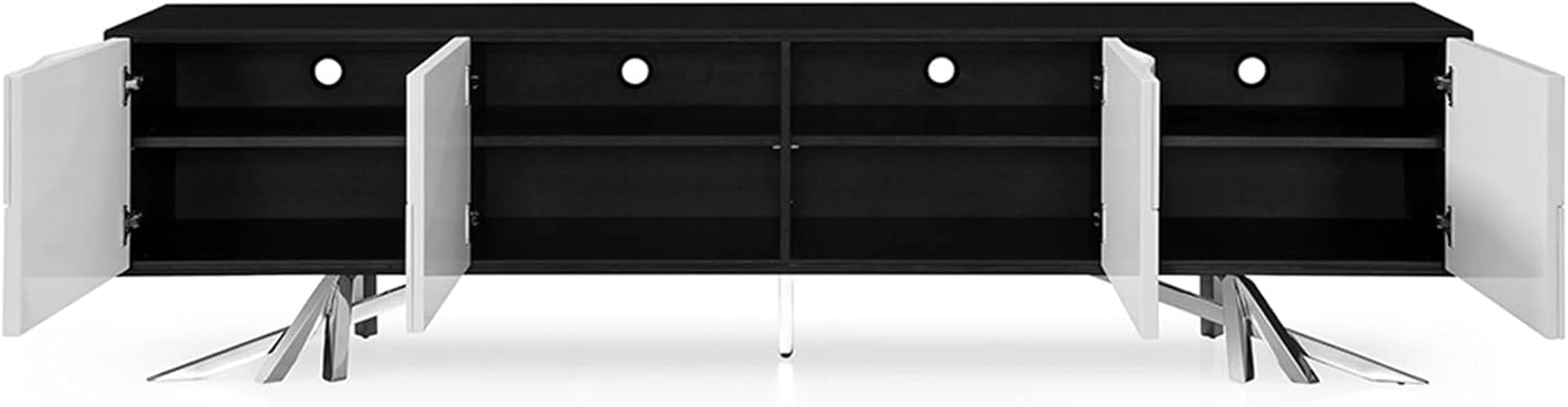 Premium Wide Modern 86.6" Vinson TV Stand with Lacquer Paneling