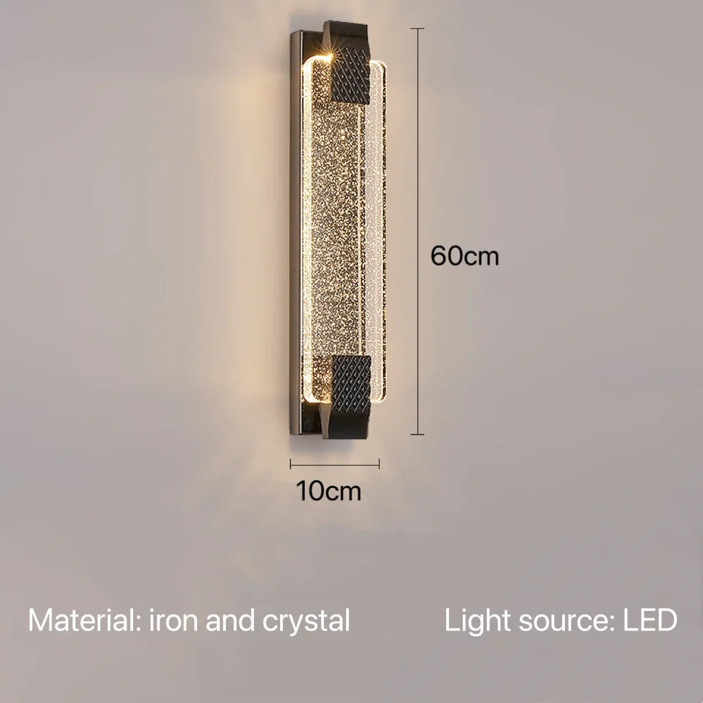 Modern Luxury Crystal Wall Lamp Bedroom Bedside Corridor Lights