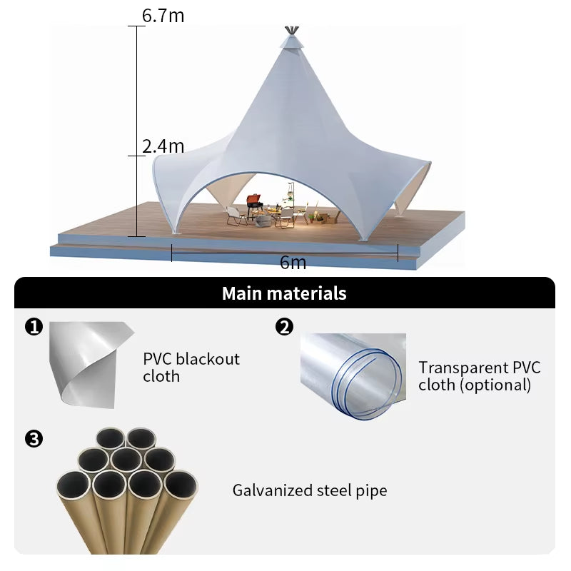 Luxury Outdoor Waterproof Tent Glamping Party Tianqiong Tent Coody Sky Tent Hotel Tent Camping Tent