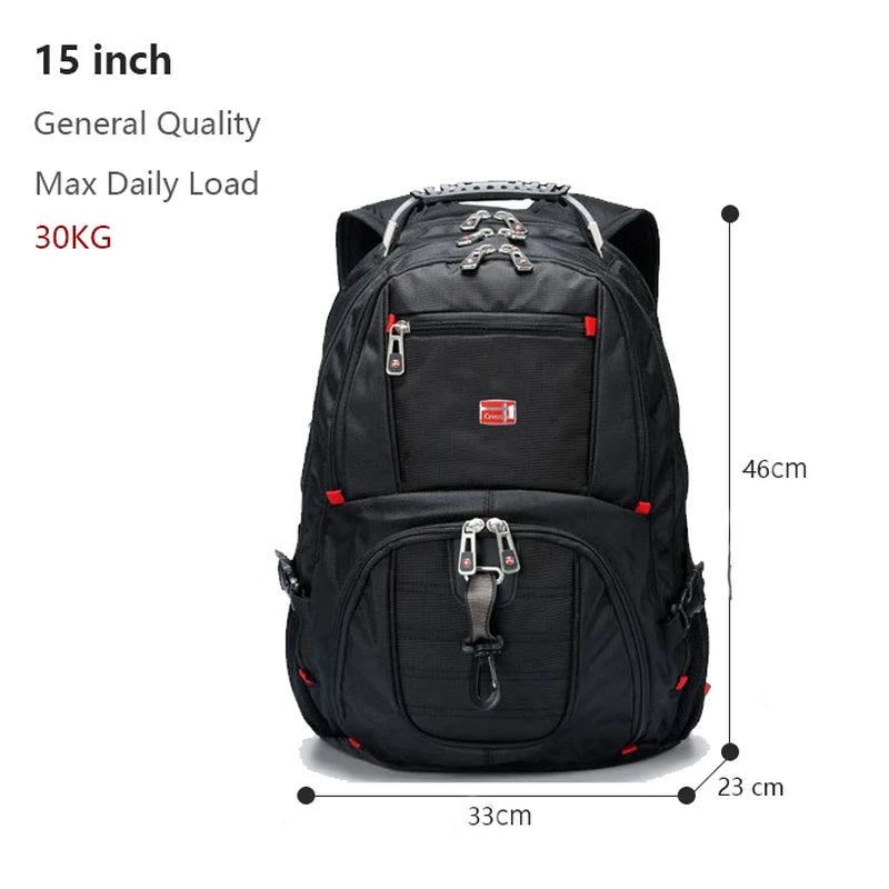 New Swiss-Multifunctional Bags Durable 17 Inch Laptop Backpack, Travel Bag,College Bookbag,Usb Charging Port,Water Resistant