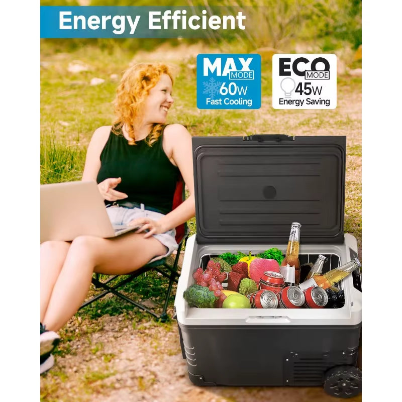 Car Fridge Portable Refrigerator -(50L) Electric Cooler for Camping travel