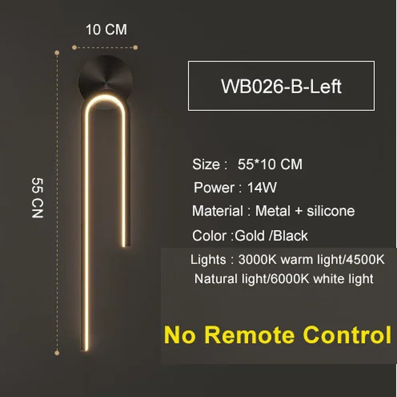 Modern LED Wall Lights Line Lamps Indoor Lighting for Bedroom Bedside Background Led Lamps
