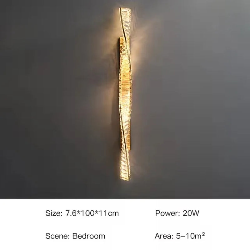 Luxury Crystal Wall Lamp for Living Room