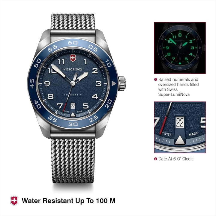 Modern Military Automatic Blue Dial Mens Watch