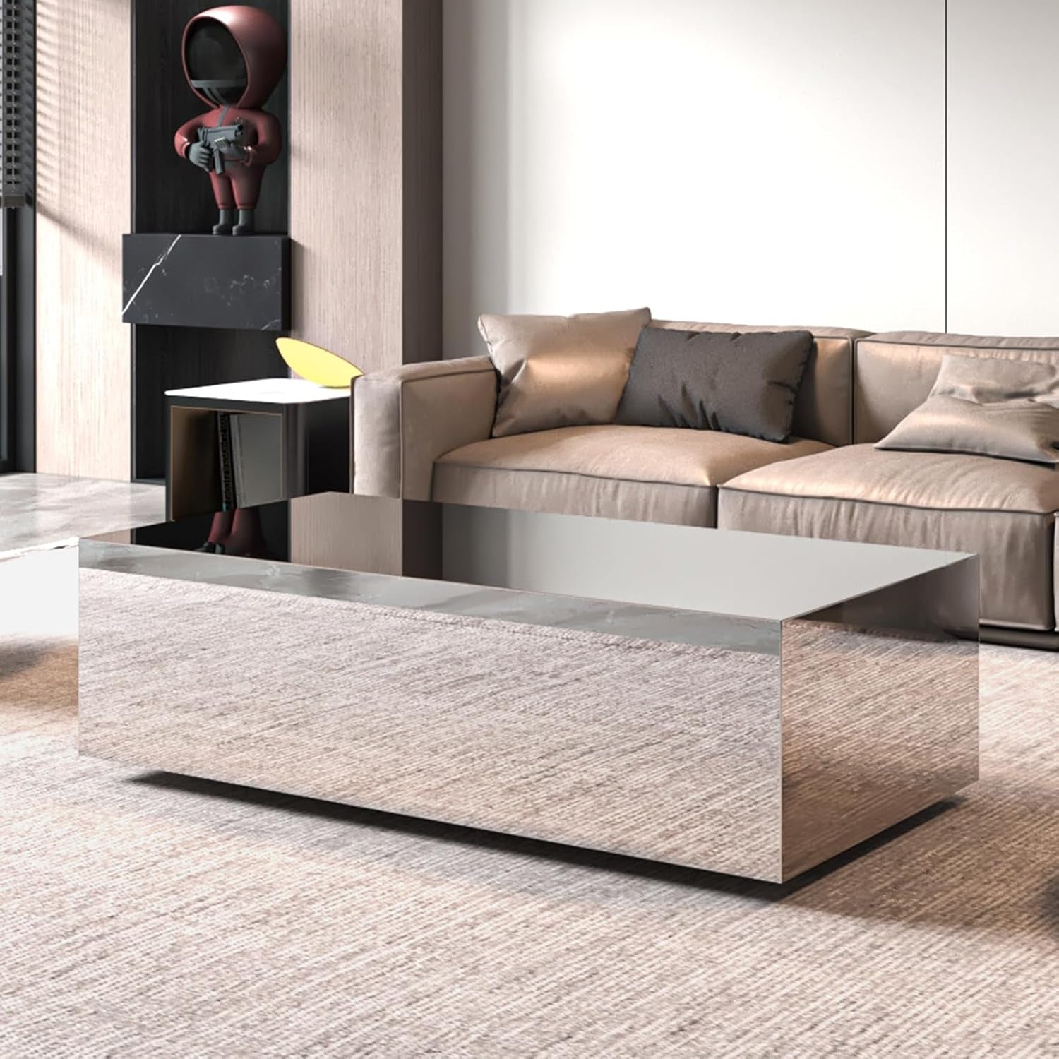 Mirrored Coffee Table for Living -  Premium Furniture Table