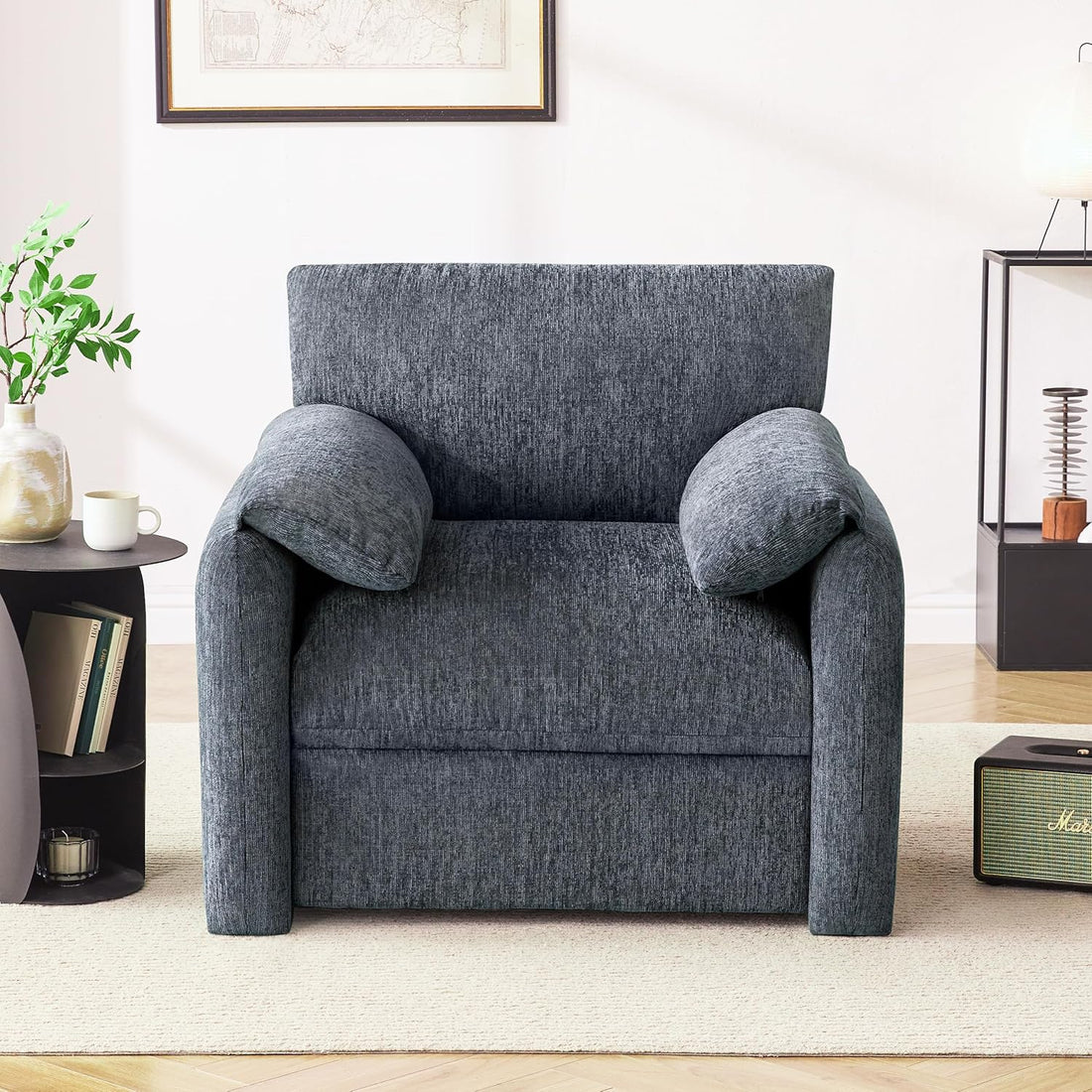 New Chenille Oversized Armchair,  for Modern Living Room 