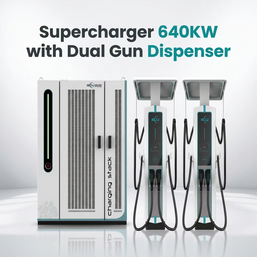 SCU OCPP 2.0.1 CCS2 New Dynamic Load Balance Split 640KW DC Fast EV Charging Station HPC Charger
