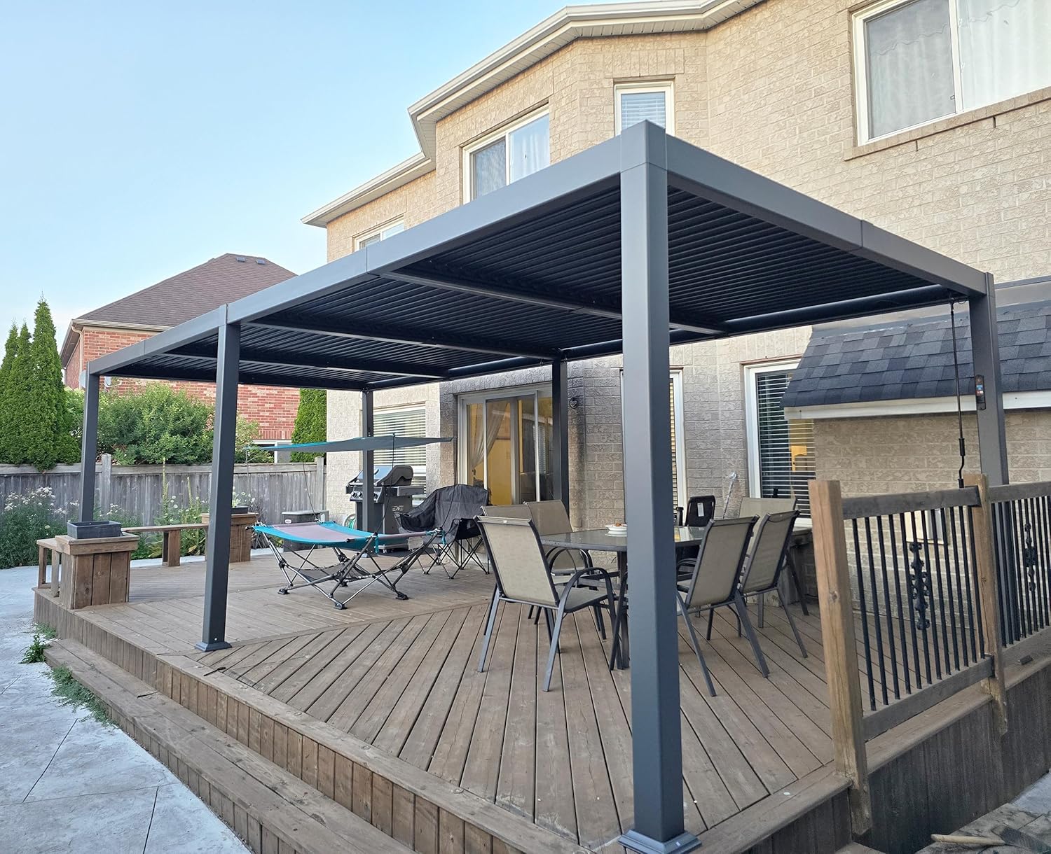 New Louvered Pergola LED Strip Outdoor Pergola 
